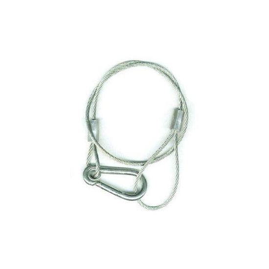 Safety 50cm, ø2mm, 6x7 strands, galvanized, 1x carabiner, no