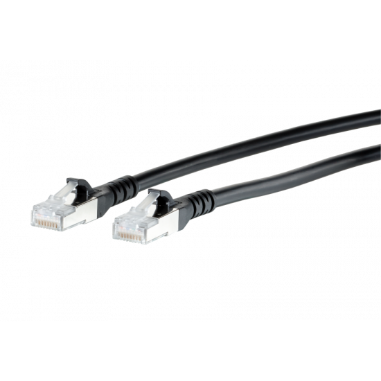 Metz - Patchcable CAT6A S/FTP RJ45 Black 1,0M