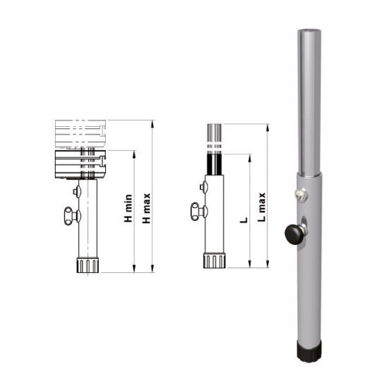 Used | Eurotruss | Round leg - 45-60cm - Telescopic